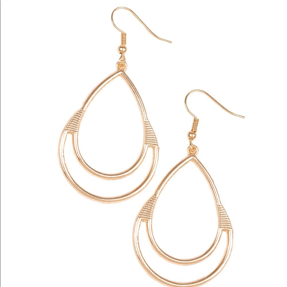 Paparazzi Simple Glisten Gold Earrings